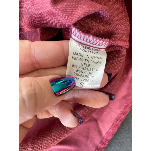 Entro Button Front Shirt Dress Womens S Red Collared Pocket Boho Casual Indie‎ - Picture 6 of 10